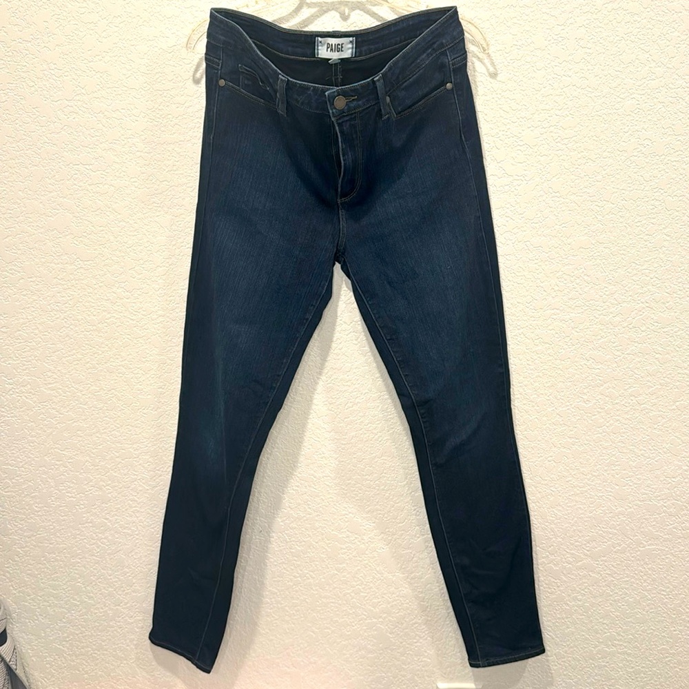 Paige Hoxton Ultra Skinny Blue High Rise 5-Pocket Jeans Size 31